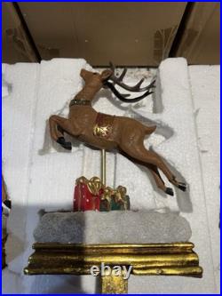 Improvements Santa and 3 Reindeer Christmas Stocking Holder Set. Beautiful