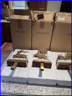 Improvements Santa and 3 Reindeer Christmas Stocking Holder Set. Beautiful