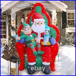 Inflatable Elf Santa Outdoor Christmas Yard Decoration Light Up LED 6 FT Tall