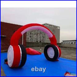 Inflatable Giant Headphones Earphones LED Lights Figure Blow Up Party Big DJ