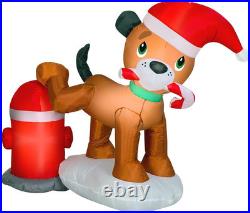 Inflatable Puppy Dog and Fire Hydrant, LED Lights, Plug in, Christmas Collect Inflatable Puppy Dog and Fire Hydrant, LED Lights, Plug in, Christmas Collect