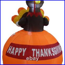 Inflatable Turkey Pumpkin 6-Foot Thanksgiving Yard Decor Holiday Large Lights