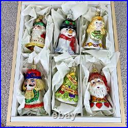 Inge Glas 2001-2006 Annual Glass Bell Ornaments Set 6 Glas of Germany 3-3/4-5 Inge Glas 2001-2006 Annual Glass Bell Ornaments Set 6 Glas of Germany 3-3/4-5