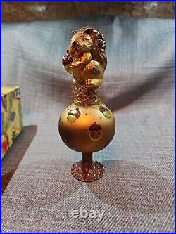 Inge Glas Acorn Heaven German Glass Tree Topper T0162