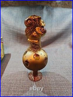 Inge Glas Acorn Heaven German Glass Tree Topper T0162