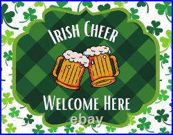 Irish Cheer Welcome Here St Patrick's Day Handmade Deco Mesh Wreath