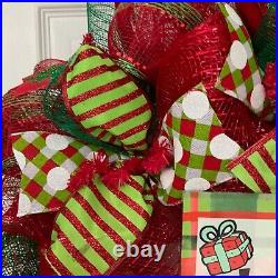 Is it too late to be good Grinch Christmas Wreath Handmade Deco Mesh