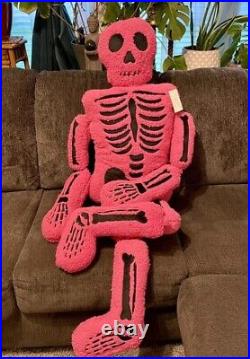 Isaac Mizrahi 5ft Oversized Pink Skeleton Pillow Halloween TIKTOK Viral NIP