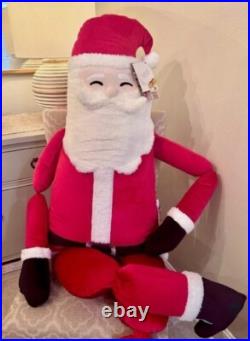 Isaac Mizrahi SANTA CLAUS Body Pillow 5Ft Christmas Decor Oversized 5 feet New