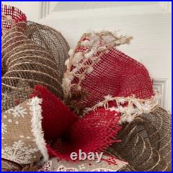 It's A Marshmallow World In The Winter Handmade Deco Mesh Holiday or Winter Wrea