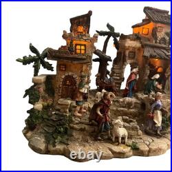 JCPenney Home Collection Town of Bethlehem Illuminated Nativity Scene Flawed
