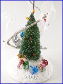 JC Penney SANTA'S SLEIGH & REINDEER Light-Up Color Change Christmas Decoration