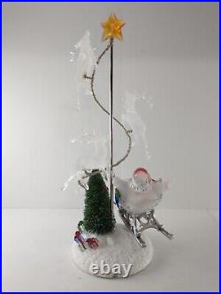 JC Penney SANTA'S SLEIGH & REINDEER Light-Up Color Change Christmas Decoration