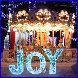 JOY Christmas Light Up Letter Table Decor LED Marquee Lights Sign for Outdoor