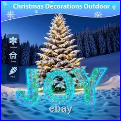 JOY Christmas Light Up Letter Table Decor LED Marquee Lights Sign for Outdoor