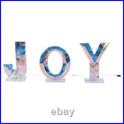 JOY Christmas Light Up Letter Table Decor LED Marquee Lights Sign for Outdoor