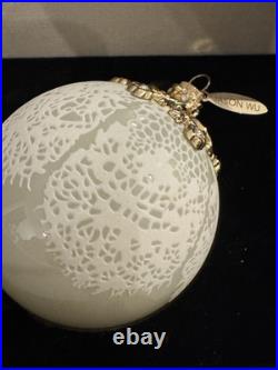 Jason Wu Glass Ornament Set of 3 White Black Lace Red Gold Christmas 9 Sets Jason Wu Glass Ornament Set of 3 White Black Lace Red Gold Christmas 9 Sets