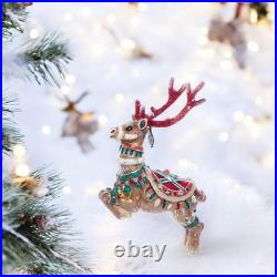 Jay Strongwater Comet Glass Ornament SDH20011-250 Christmas reindeer
