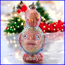 Jay Strongwater Fancy Fish Glass Ornament SDH20105-250 Christmas Jay Strongwater Fancy Fish Glass Ornament SDH20105-250 Christmas