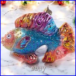 Jay Strongwater Fancy Fish Glass Ornament SDH20105-250 Christmas Jay Strongwater Fancy Fish Glass Ornament SDH20105-250 Christmas