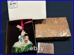 Jay Strongwater Glass Holiday Ornament Six Geese of Laying NIB