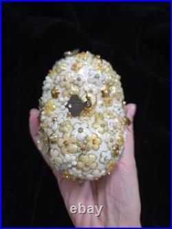 Jay Strongwater Gold Blossom Heart with Florals and Crystals