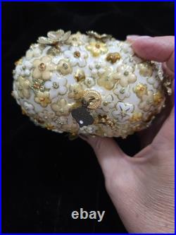 Jay Strongwater Gold Blossom Heart with Florals and Crystals