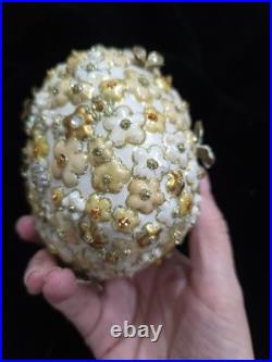 Jay Strongwater Gold Blossom Heart with Florals and Crystals