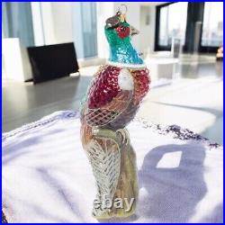 Jay Strongwater Pheasant Glass Ornament SDH20104-250