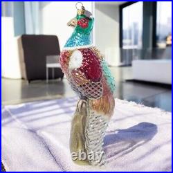 Jay Strongwater Pheasant Glass Ornament SDH20104-250