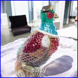 Jay Strongwater Pheasant Glass Ornament SDH20104-250