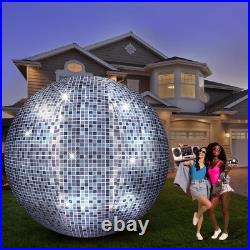 Jetec 7 ft Lighted Inflatable Disco Ball Mirror Ball Oversized Inflatable Dec