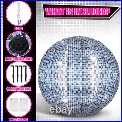 Jetec 7 ft Lighted Inflatable Disco Ball Mirror Ball Oversized Inflatable Dec Jetec 7 ft Lighted Inflatable Disco Ball Mirror Ball Oversized Inflatable Dec