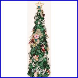 Jeweled Christmas Tree Green 13.5