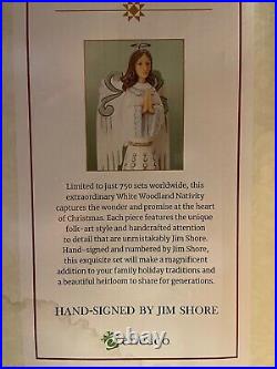 Jim Shore Nativity Set White Woodland Hand Signed 10 Piece Limited Edition D-16