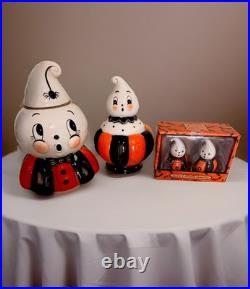 Johanna Parker Halloween Spooky Kooky Gus Ghost Cookie Jar, Salt/Pepper Shaker