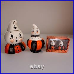 Johanna Parker Halloween Spooky Kooky Gus Ghost Cookie Jar, Salt/Pepper Shaker