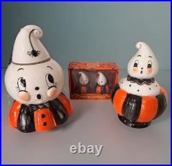 Johanna Parker Halloween Spooky Kooky Gus Ghost Cookie Jar, Salt/Pepper Shaker