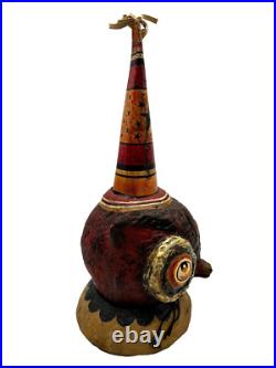 Johanna Parker Primitives By Kathy Halloween Owl Figurine 2007 Horn Hat Hooty