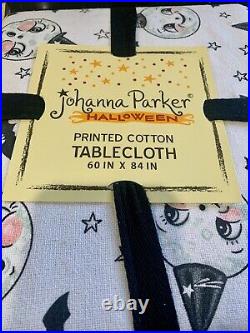 Johanna Parker Set Tablecloth & Placemats Luna Laughing Moon Halloween Spooky