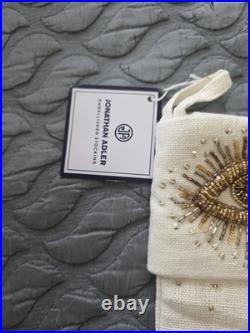 Jonathan Adler Muse Beaded Holiday Stocking NEW Retired