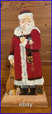Joretta Headlee Set of 5 Hand-Painted Wooden Santa Figurines from Saint-to-Claus