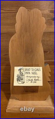 Joretta Headlee Set of 5 Hand-Painted Wooden Santa Figurines from Saint-to-Claus