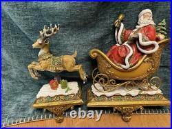 Joseph's Studio by Roman 2008 Santa & Reindeer Stocking Holders #37011
