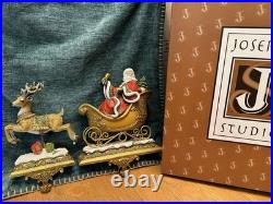 Joseph's Studio by Roman 2008 Santa & Reindeer Stocking Holders #37011
