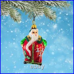 Joy To The World Glitterazzi Mini Nine Ladies Dancing Santa Tree Ornament St