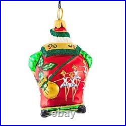 Joy To The World Glitterazzi Mini Nine Ladies Dancing Santa Tree Ornament St
