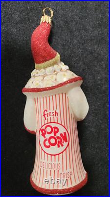 Joy to the World Glitterazzi- Popcorn Santa Glass Ornament- NIB #ZKP3846POP-Rare Joy to the World Glitterazzi- Popcorn Santa Glass Ornament- NIB #ZKP3846POP-Rare