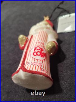 Joy to the World Glitterazzi- Popcorn Santa Glass Ornament- NIB #ZKP3846POP-Rare