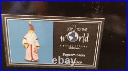 Joy to the World Glitterazzi- Popcorn Santa Glass Ornament- NIB #ZKP3846POP-Rare
